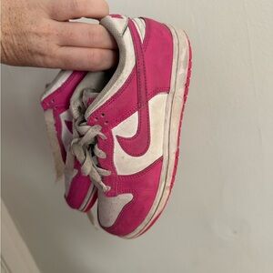 Nike Kids Pink and White Sneakers